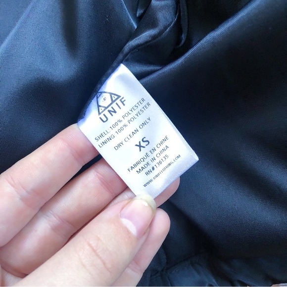 UNIF x Urban Outfitters • Certa Quilted Black Jacket puffer cropped oversized - Picture 8 of 11